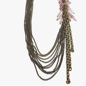 Lia Sophia blush bead and gold necklace